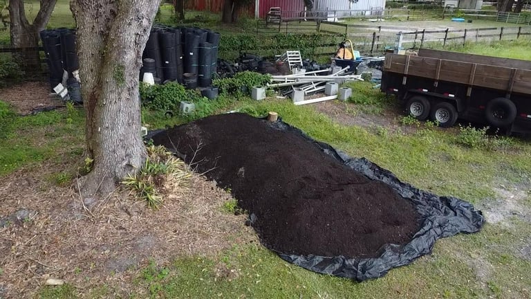 Soil pile